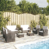 16 Piece Garden Lounge Set with Cushions Poly Rattan Black